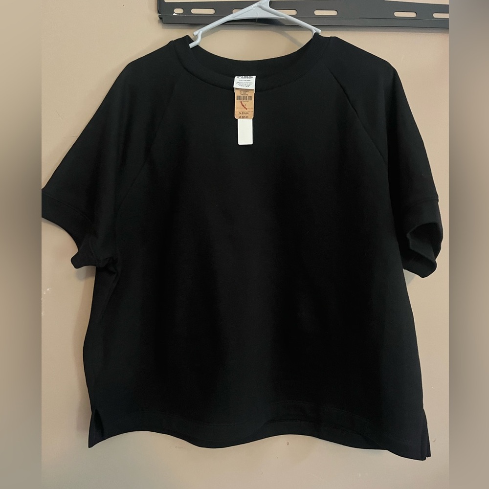 Pink black sweatshirt tee